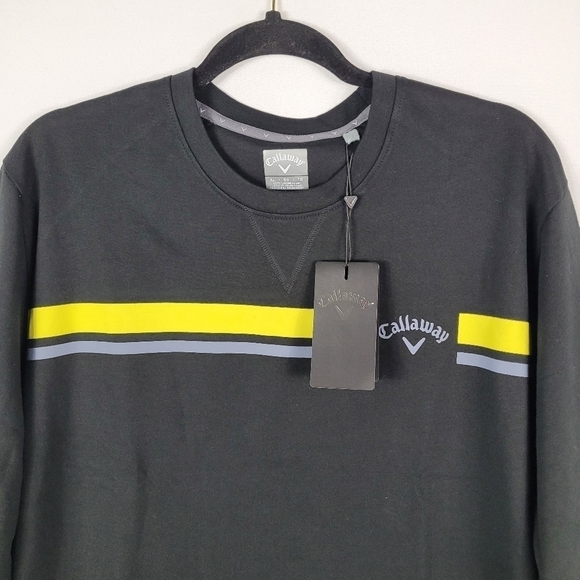 Callaway Golf Men's Sweatshirt Round Neck River Crossing Club Black Size XL NWT - Picture 2 of 10